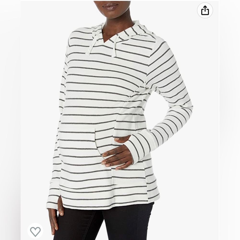 Motherhood Maternity Women's Maternity Nursing Long Sleeve Hooded Sweatshirt